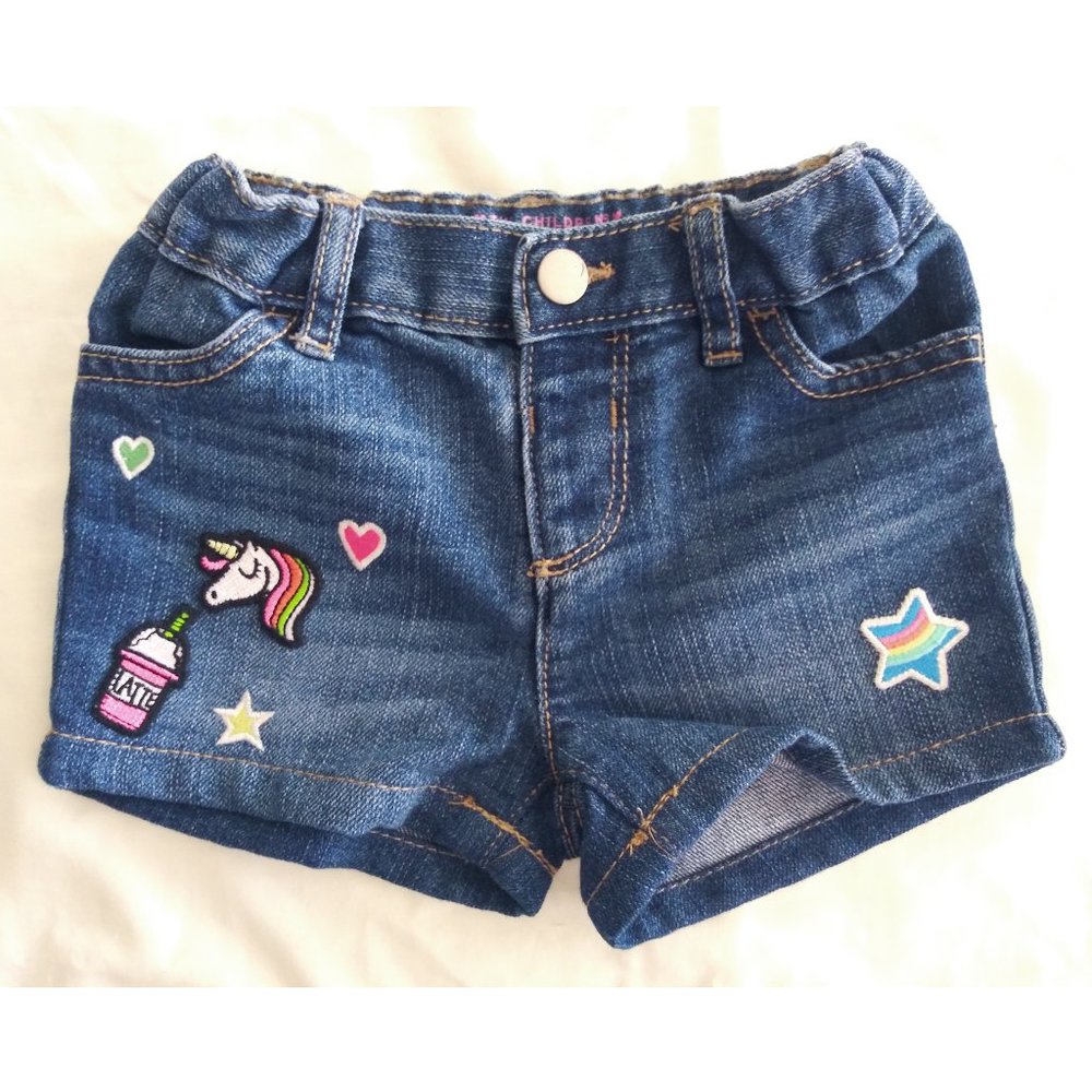 The Children's Place UNICORN Jean Shorts 2 toddler